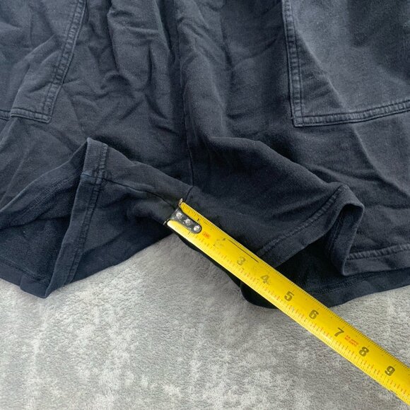 Big Bud Press Sweat Shorts Womens XL Faded Black Pockets Sun Logo Loungewear 4” - Picture 4 of 8